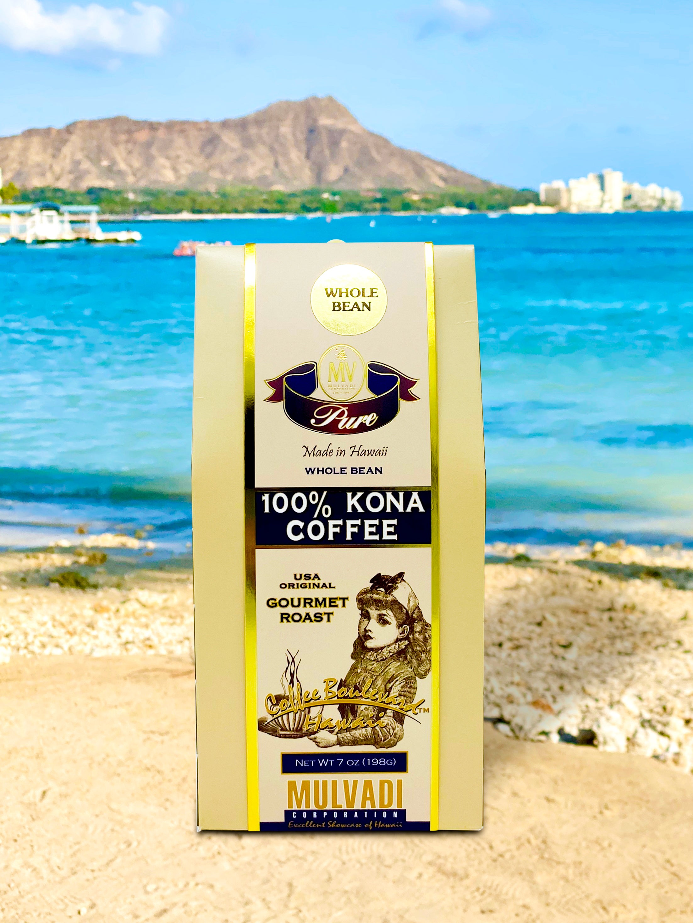 Mulvadi 100% Kona Hawaiian Ground Coffee グラウンド グルメ