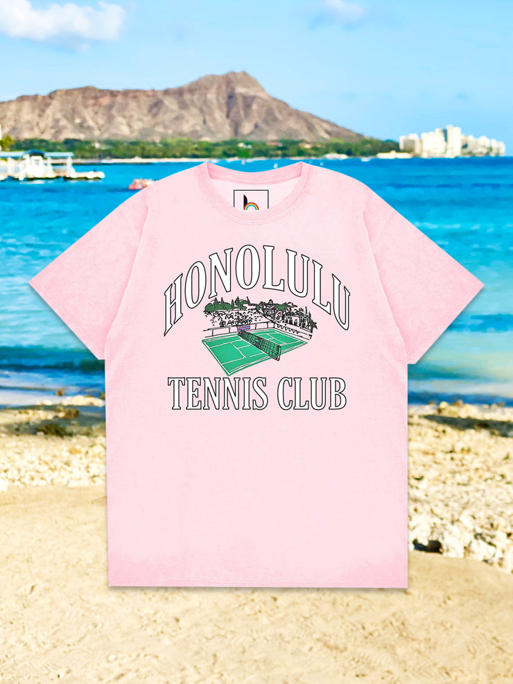 Honolulu Tennis Club Pink Tシャツ